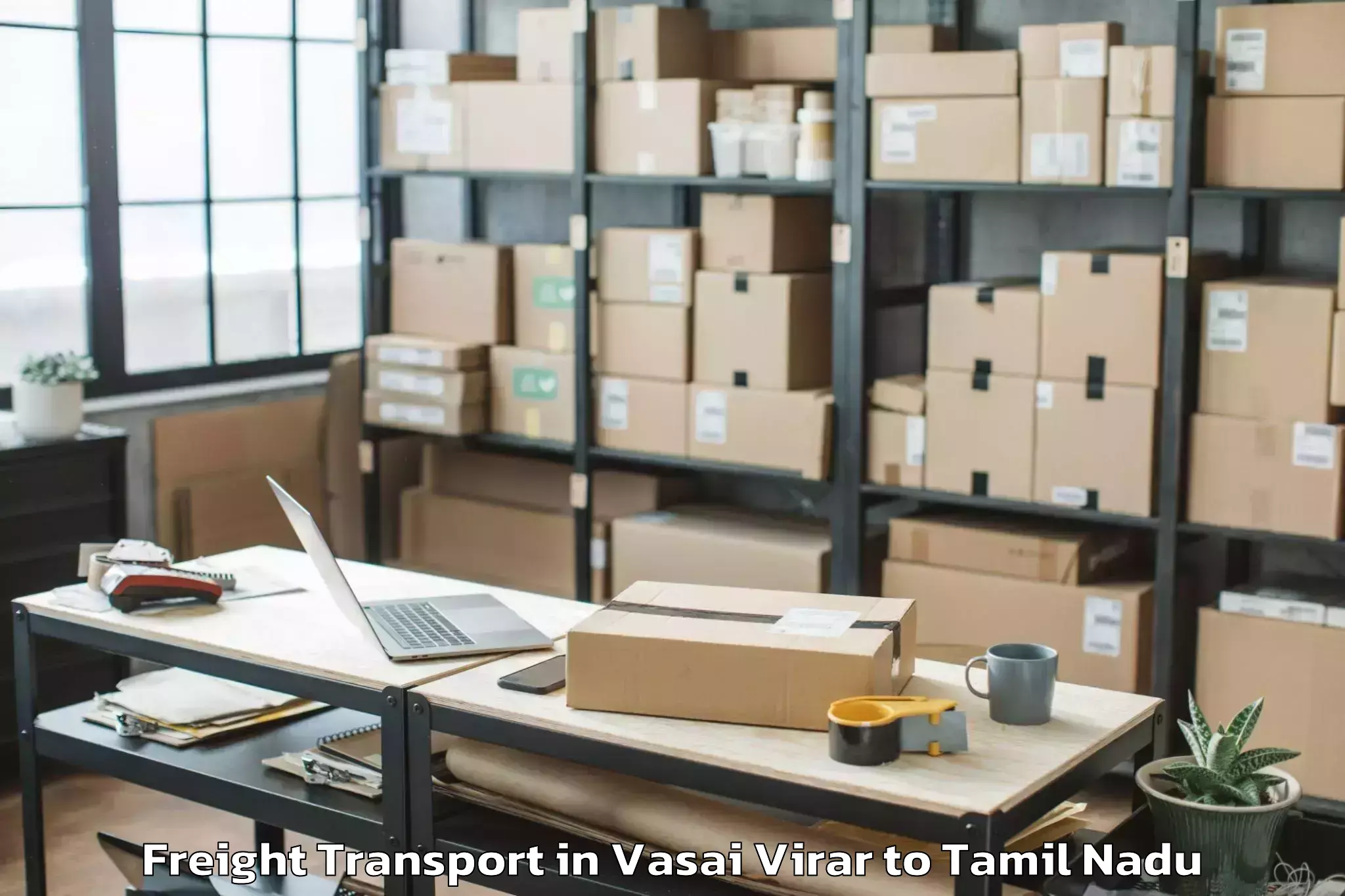 Hassle-Free Vasai Virar to Panruti Freight Transport